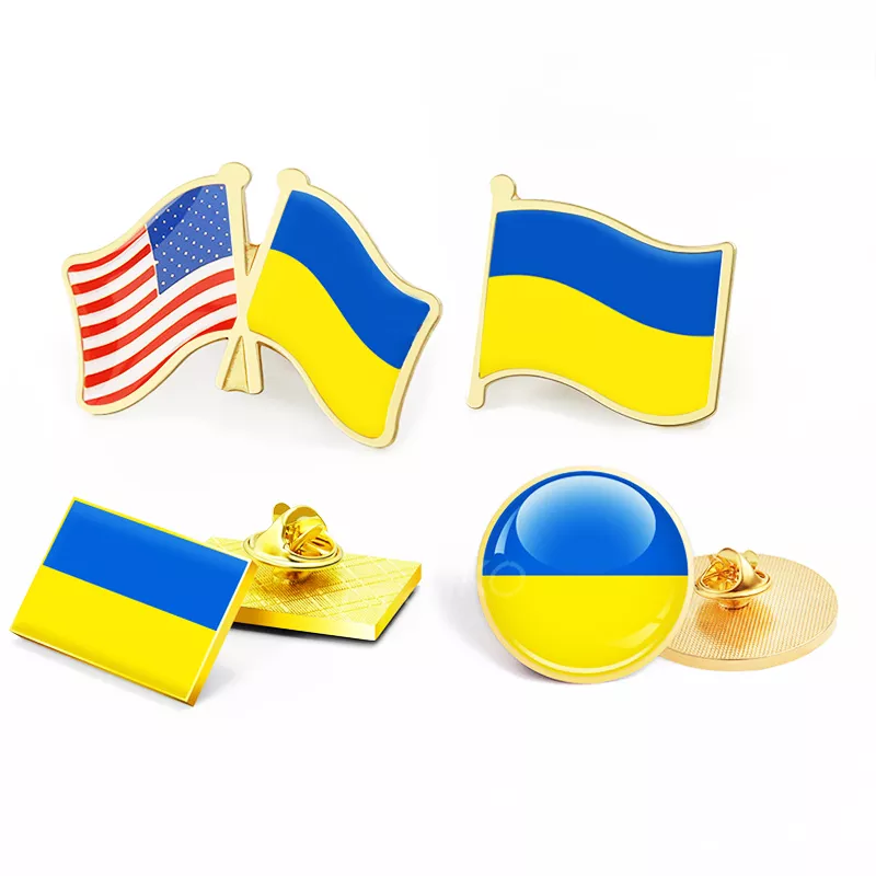 Different shapes of flag lapel pin